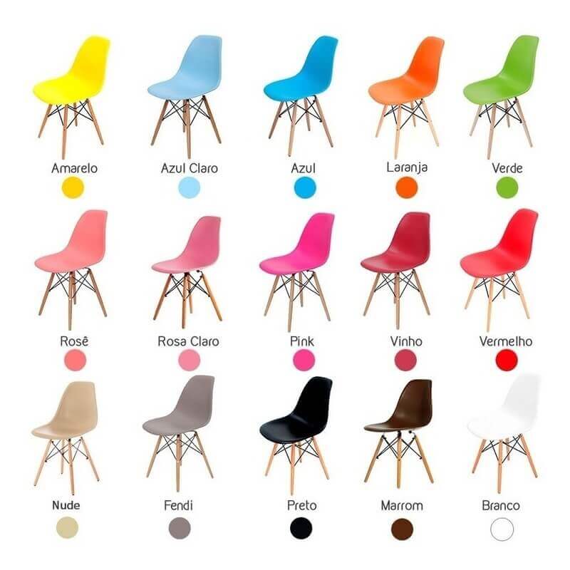 Cores cadeira Eiffel Eames
